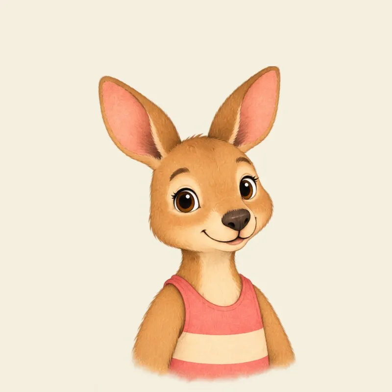 Portrait of Romy the kangaroo.